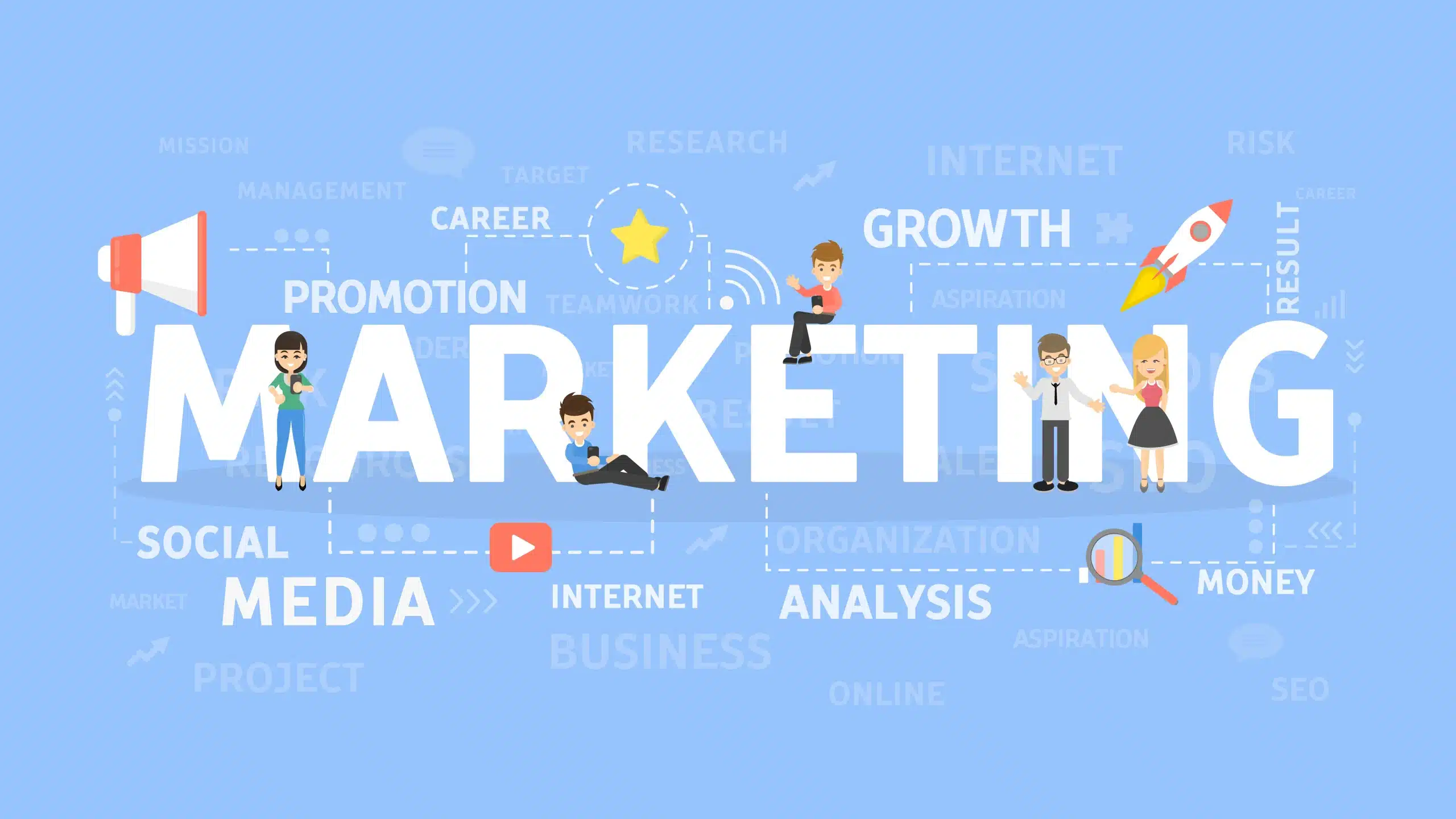 Digital marketing strategy , social media, growth, research, analysis, and online business